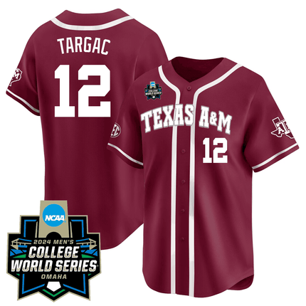 Men's Texas A&M 23/24 Jersey - 2024 College World Series Patch