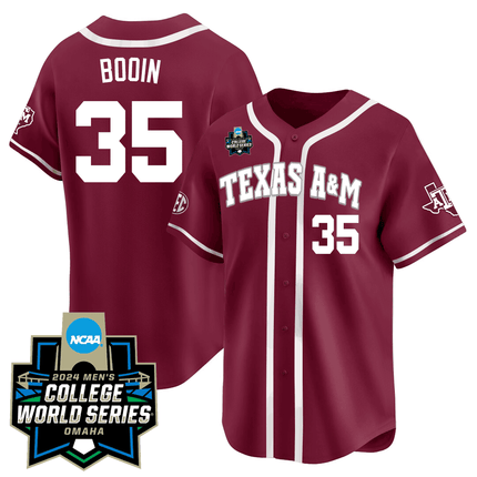 Men's Texas A&M 23/24 Jersey - 2024 College World Series Patch