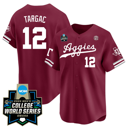 Men's Texas A&M 23/24 Jersey - 2024 College World Series Patch