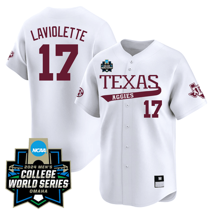 Men's Texas A&M 23/24 Jersey - 2024 College World Series Patch