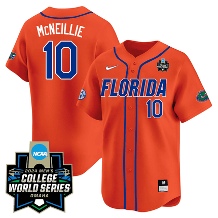 Men's Florida Gators 23/24 Jersey - 2024 College World Series Patch - All Stitched
