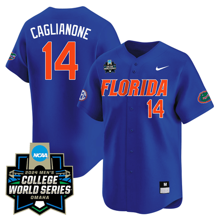 Men's Florida Gators 23/24 Jersey - 2024 College World Series Patch - All Stitched