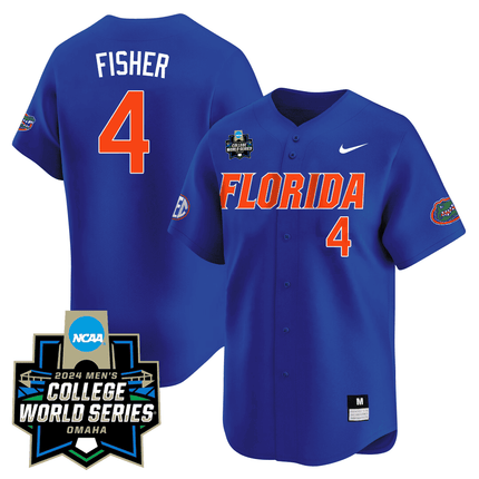 Men's Florida Gators 23/24 Jersey - 2024 College World Series Patch - All Stitched