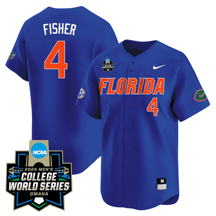 Men's Florida Gators 23/24 Jersey - 2024 College World Series Patch - All Stitched