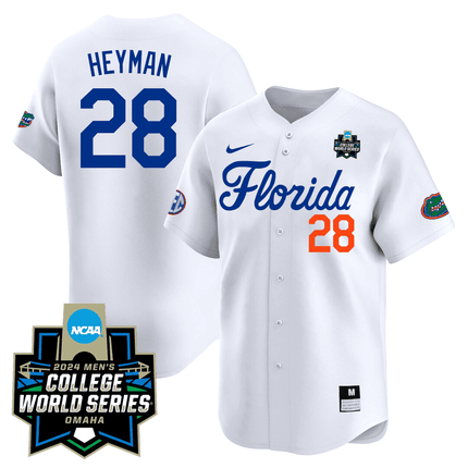 Men's Florida Gators 23/24 Jersey - 2024 College World Series Patch - All Stitched