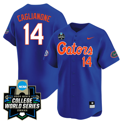 Men's Florida Gators 23/24 Jersey - 2024 College World Series Patch - All Stitched