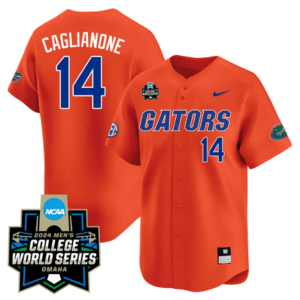 Men's Florida Gators 23/24 Jersey - 2024 College World Series Patch - All Stitched