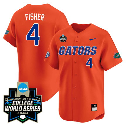 Men's Florida Gators 23/24 Jersey - 2024 College World Series Patch - All Stitched