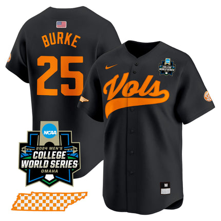 Men's Tennessee Volunteers 2024 College World Series Vapor Premier Limited Jersey V2 - All Stitched