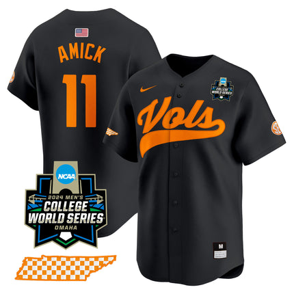 Men's Tennessee Volunteers 2024 College World Series Vapor Premier Limited Jersey V2 - All Stitched