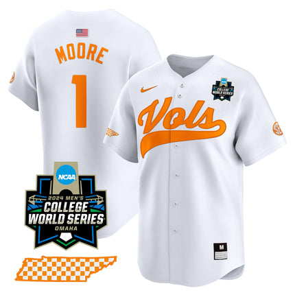 Men's Tennessee Volunteers 2024 College World Series Vapor Premier Limited Jersey V2 - All Stitched