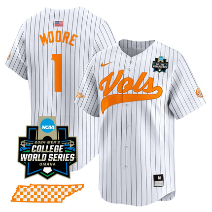 Men's Tennessee Volunteers 2024 College World Series Vapor Premier Limited Jersey V2 - All Stitched