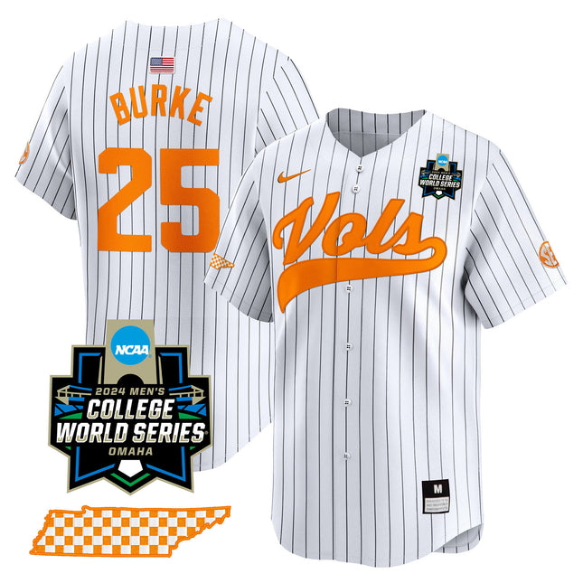 Men's Tennessee Volunteers 2024 College World Series Vapor Premier Limited Jersey V2 - All Stitched