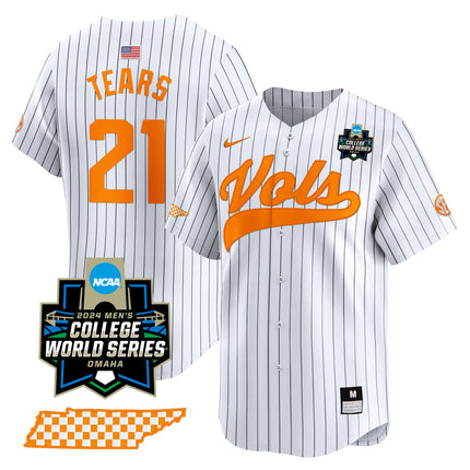 Men's Tennessee Volunteers 2024 College World Series Vapor Premier Limited Jersey V2 - All Stitched