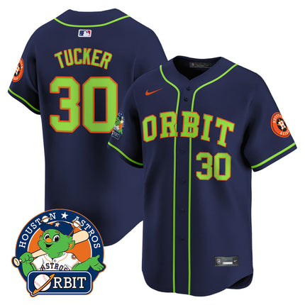Men's Astros Orbit Patch Vapor Premier Limited Jersey - All Stitched