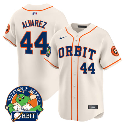 Men's Astros Orbit Patch Vapor Premier Limited Jersey - All Stitched