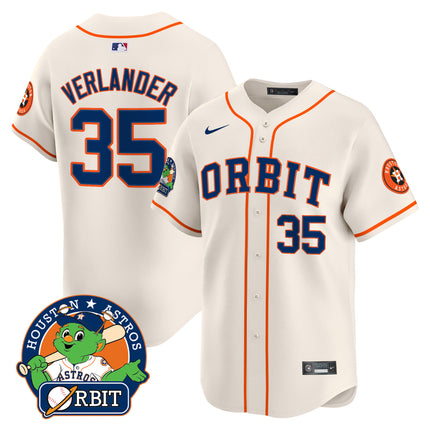 Men's Astros Orbit Patch Vapor Premier Limited Jersey - All Stitched