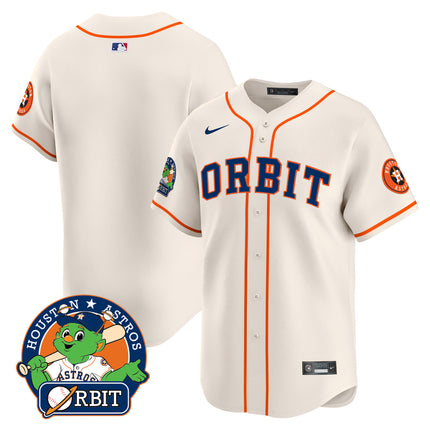 Men's Astros Orbit Patch Vapor Premier Limited Jersey - All Stitched