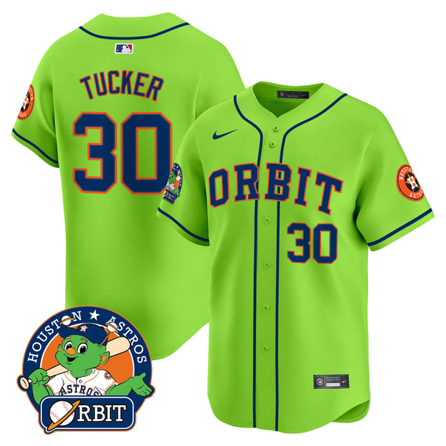 Men's Astros Orbit Patch Vapor Premier Limited Jersey - All Stitched