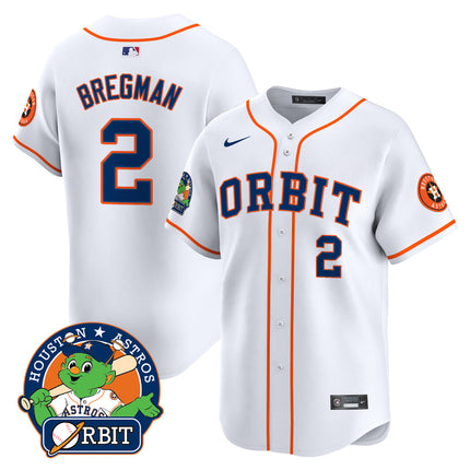 Men's Astros Orbit Patch Vapor Premier Limited Jersey - All Stitched
