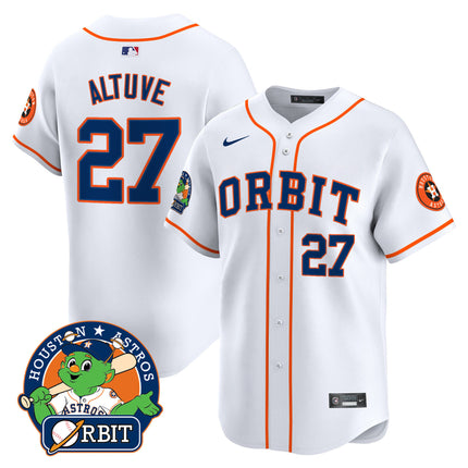 Men's Astros Orbit Patch Vapor Premier Limited Jersey - All Stitched