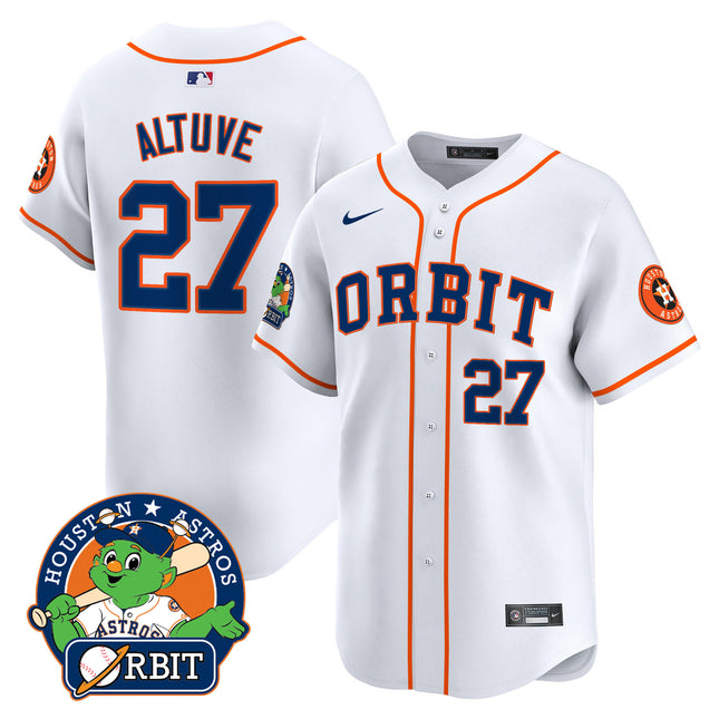 Men's Astros Orbit Patch Vapor Premier Limited Jersey - All Stitched