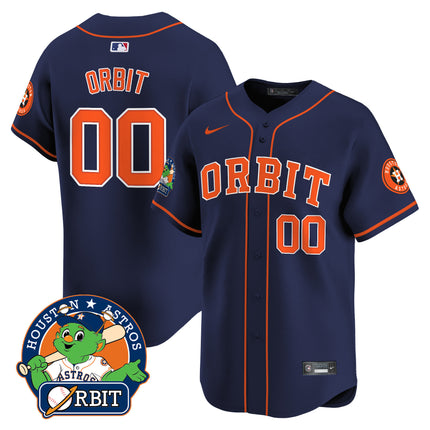 Men's Astros Orbit Patch Vapor Premier Limited Jersey - All Stitched