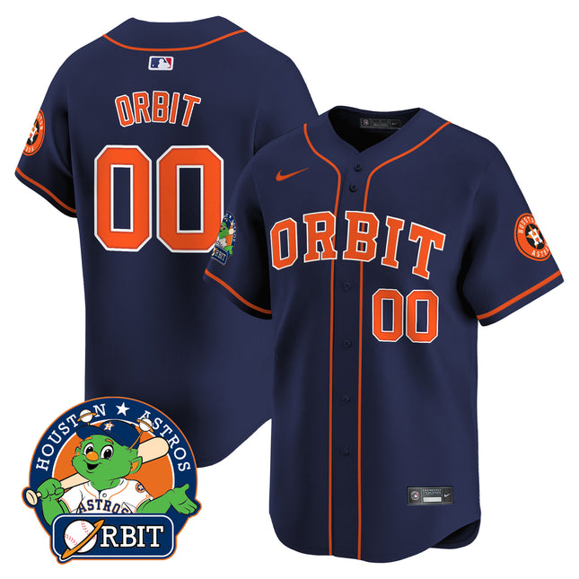 Men's Astros Orbit Patch Vapor Premier Limited Jersey - All Stitched