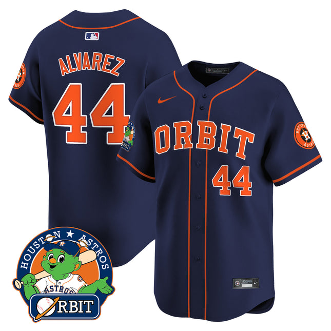 Men's Astros Orbit Patch Vapor Premier Limited Jersey - All Stitched