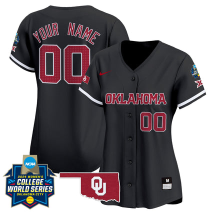 Oklahoma Sooners Women's College World Series Champions Vapor Premier Limited Custom Jersey - All Stitched