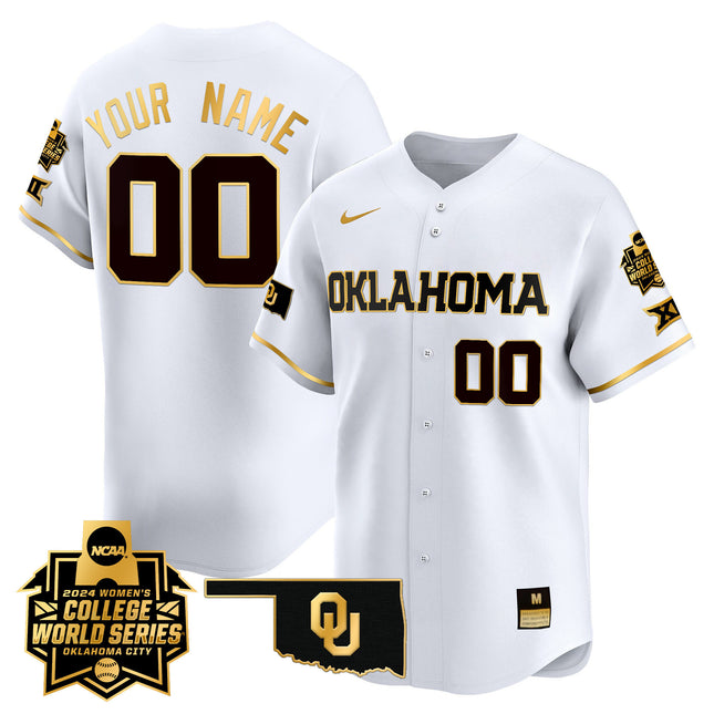 Oklahoma Sooners Women's College World Series Champions Vapor Premier Limited Custom Jersey - All Stitched