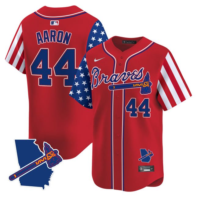 Men's Atlanta Braves 2024 Independence Day Vapor Premier Limited Jersey V2 - All Stitched