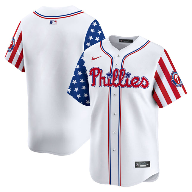 Philadelphia Phillies 2024 Independence Day Vapor Premier Limited Jersey - All Stitched