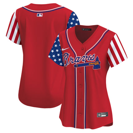 Women's Atlanta Braves 2024 Independence Day Vapor Premier Limited Jersey - All Stitched