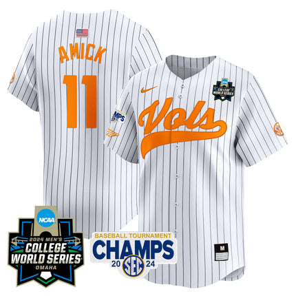 Men's Tennessee Volunteers 2024 Tournament Champs & World Series Vapor Premier Limited Jersey - All Stitched