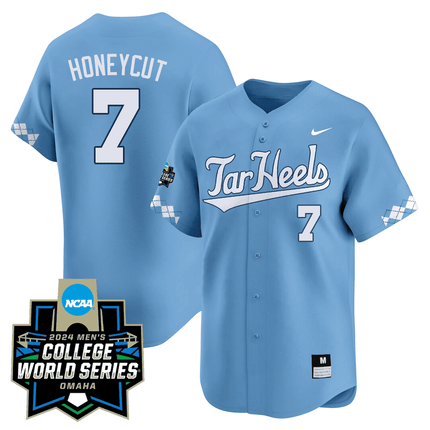 Men's North Carolina Tar Heels 2024 College World Series Patch Vapor Premier Limited Jersey - All Stitched