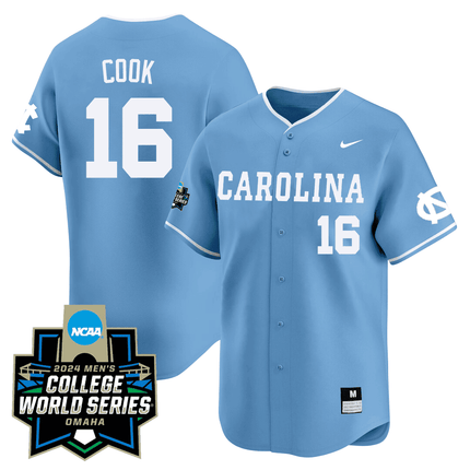 Men's North Carolina Tar Heels 2024 College World Series Patch Vapor Premier Limited Jersey - All Stitched