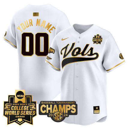 Tennessee Volunteers 2024 Tournament Champs & World Series Vapor Premier Limited Custom Jersey - All Stitched