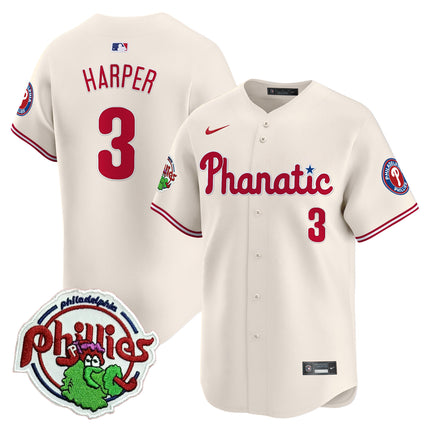 Men's Phillies Phanatic Patch Vapor Premier Limited Jersey - All Stitched