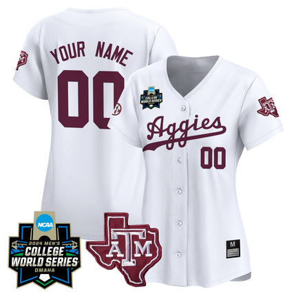 Texas A&M Aggies 2024 College World Series Vapor Premier Limited Custom Jersey - All Stitched