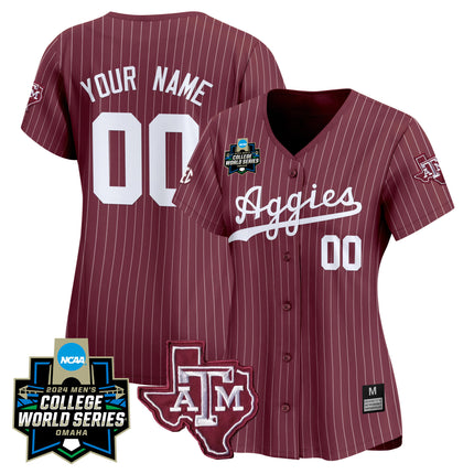 Texas A&M Aggies 2024 College World Series Vapor Premier Limited Custom Jersey - All Stitched