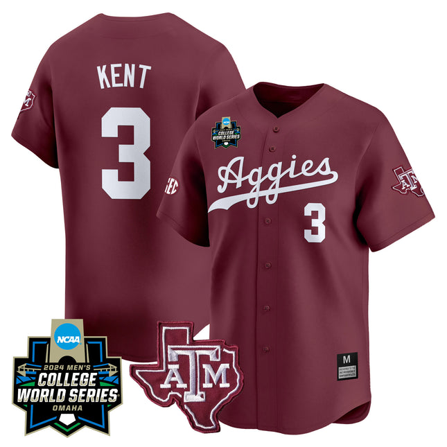 Men's Texas A&M Aggies 2024 College World Series Vapor Premier Limited Jersey - All Stitched