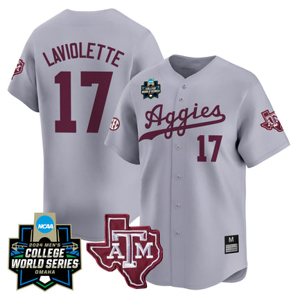 Men's Texas A&M Aggies 2024 College World Series Vapor Premier Limited Jersey - All Stitched