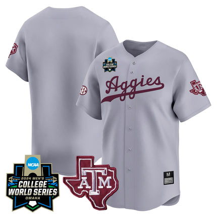 Men's Texas A&M Aggies 2024 College World Series Vapor Premier Limited Jersey - All Stitched