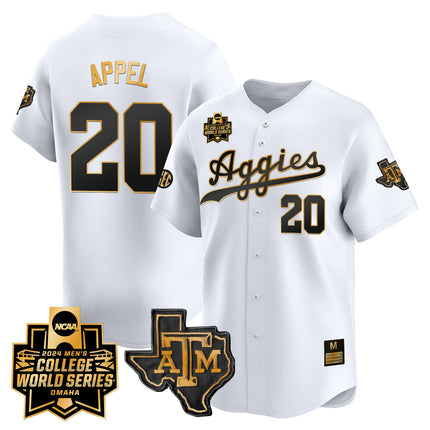 Men's Texas A&M Aggies 2024 College World Series Vapor Premier Limited Jersey - All Stitched