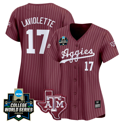 Women's Texas A&M Aggies 2024 College World Series Vapor Premier Limited Jersey - All Stitched