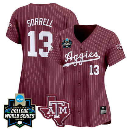 Women's Texas A&M Aggies 2024 College World Series Vapor Premier Limited Jersey - All Stitched