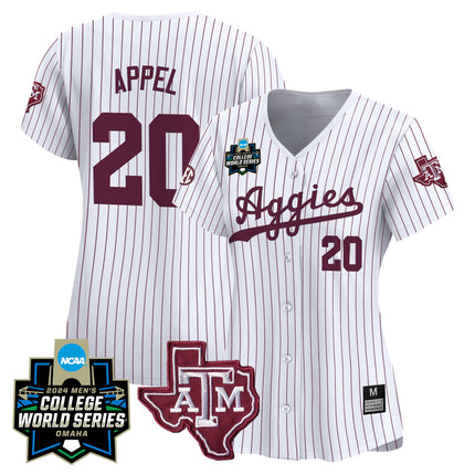 Women's Texas A&M Aggies 2024 College World Series Vapor Premier Limited Jersey - All Stitched