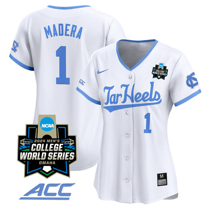Women's North Carolina Tar Heels 2024 College World Series Vapor Premier Limited Jersey - All Stitched