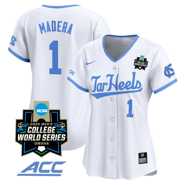 Women's North Carolina Tar Heels 2024 College World Series Vapor Premier Limited Jersey - All Stitched